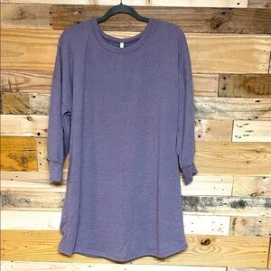 Beeson River size XL Purple Super Soft and Stretchy Long Sleeve Mini Dress